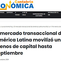 El mercado transaccional de Amrica Latina moviliz un 11% menos de capital hasta septiembre